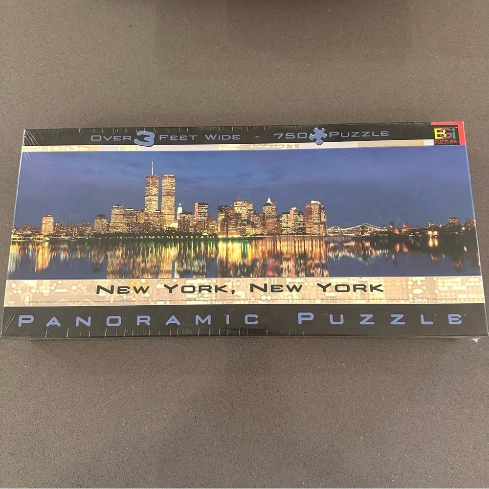 Vintage New York City Skyline Panoramic Puzzle 750 Pieces Unopened